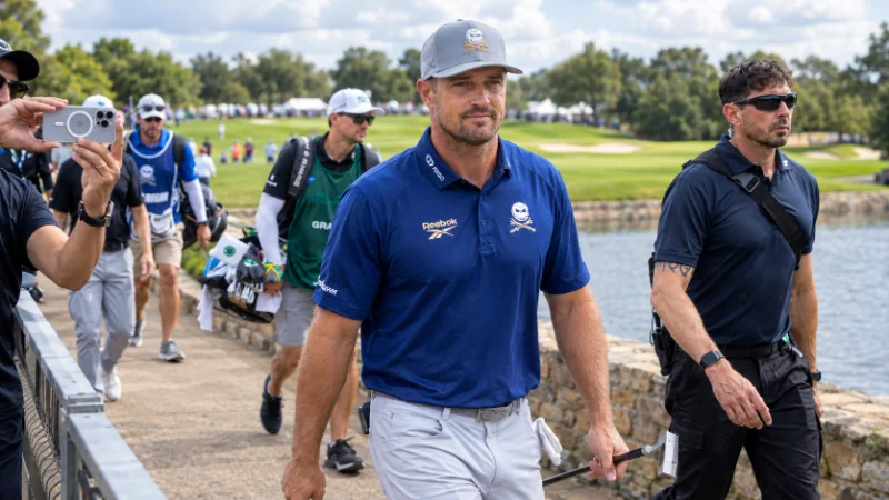 Equipment testing setup tied to Bryson DeChambeau's YouTube income